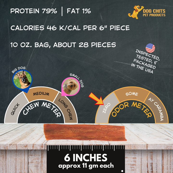 Beef Jerky Flats, 6 Inch, 10 oz. Bag (avg. 25 pieces)