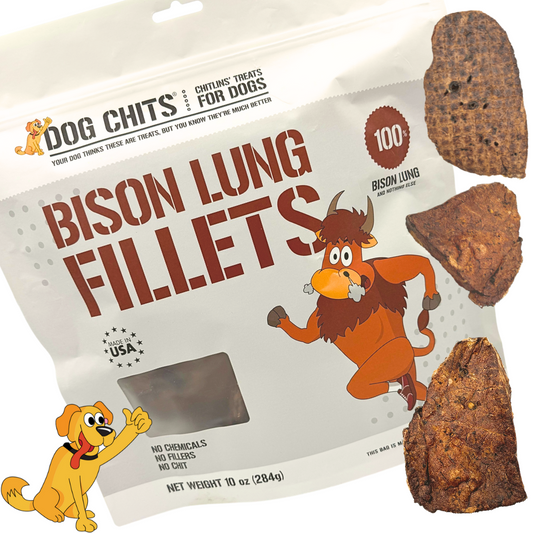 Bison Lung Fillet Treats for Dogs - 10 oz