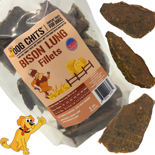 Bison Lung Fillet Treats for Dogs - 6 oz