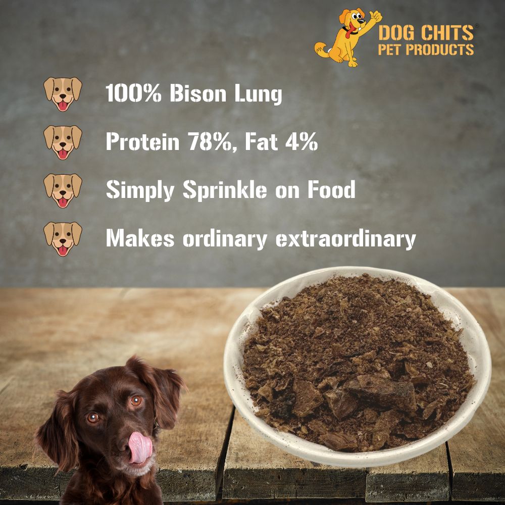 Bison Lung Food Topper for Dogs - 7 oz