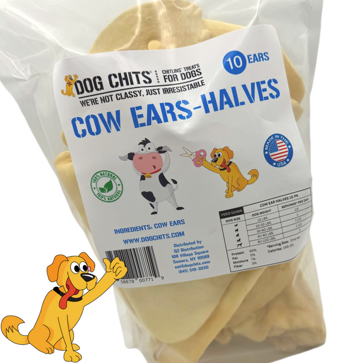 Cow Half Ears for Dogs, Large, 10 Pack