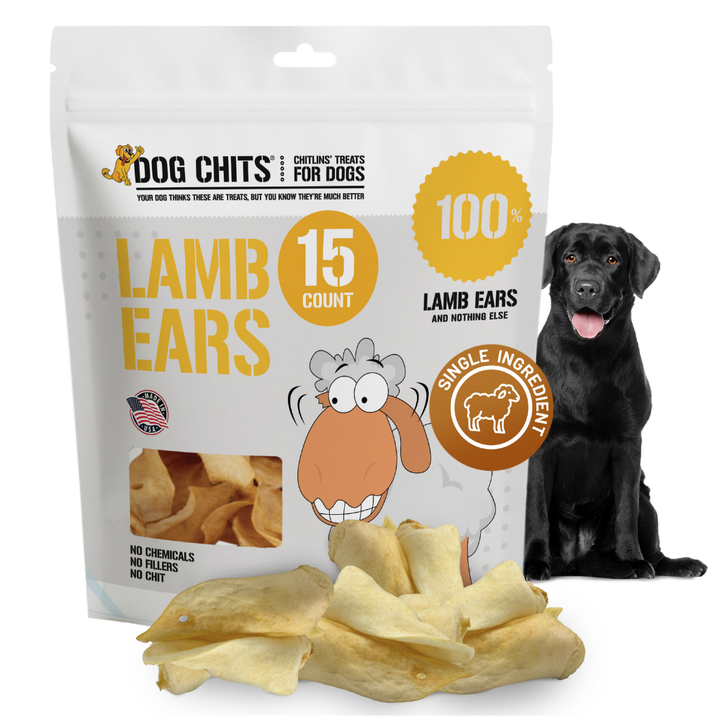 Lamb Ears for Dogs, Large - 15 Pack