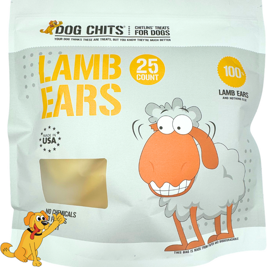 Lamb Ears for Dogs, Large - 25 Pack