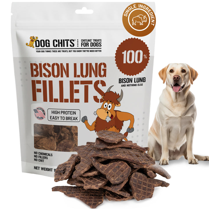Bison Lung Fillet Treats for Dogs - 10 oz