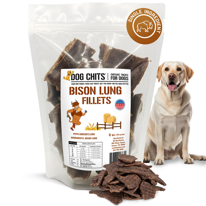 Bison Lung Fillet Treats for Dogs - 6 oz