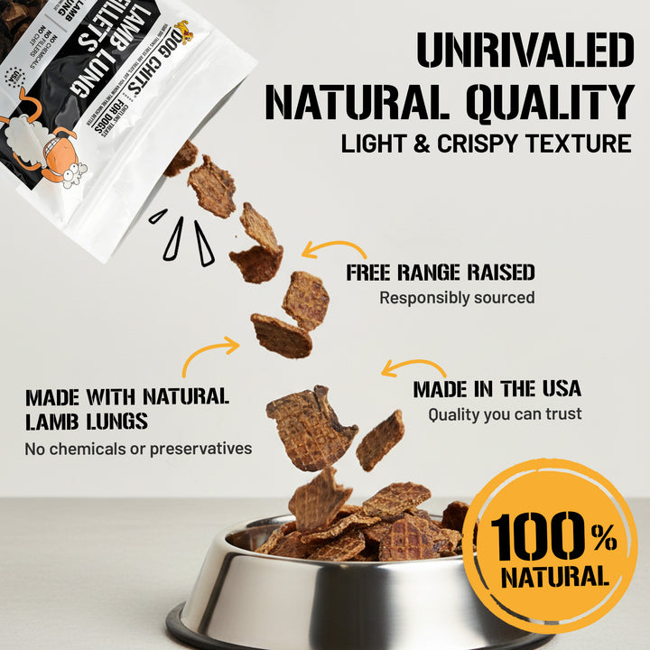 Lamb Lung Fillet Treats for Dogs - 10 oz