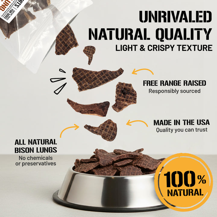 Bison Lung Fillet Treats for Dogs - 6 oz