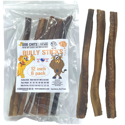Bully Sticks - 12 Inch, 6 Pack