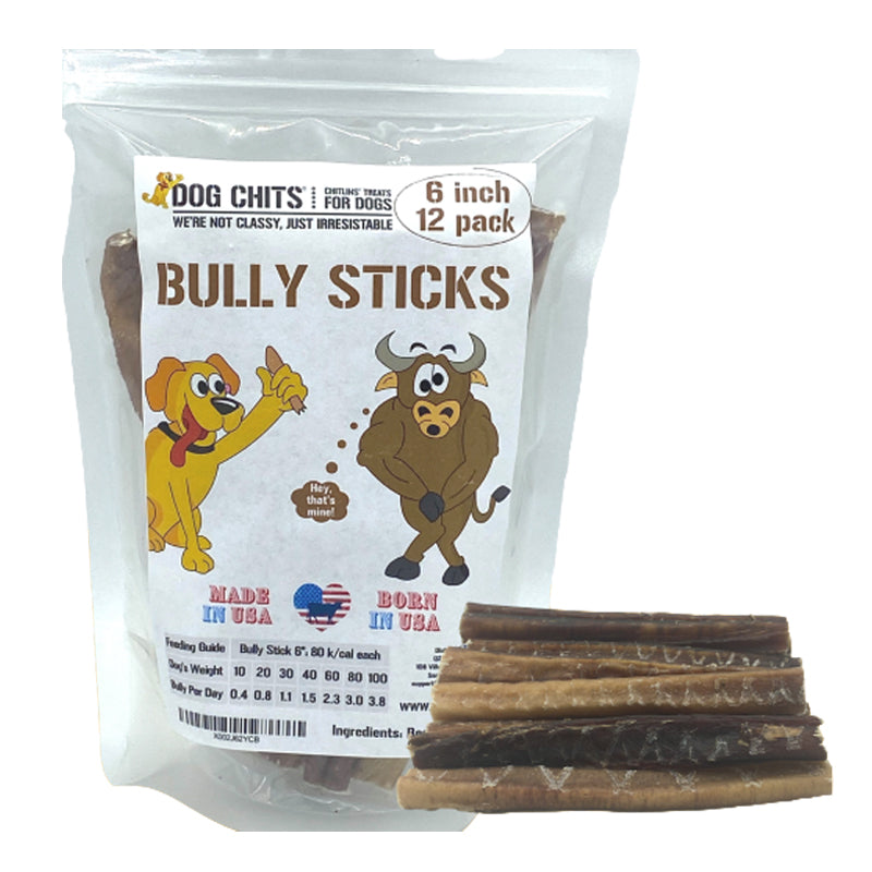 Bully Sticks - 6 Inch, 12 Pack