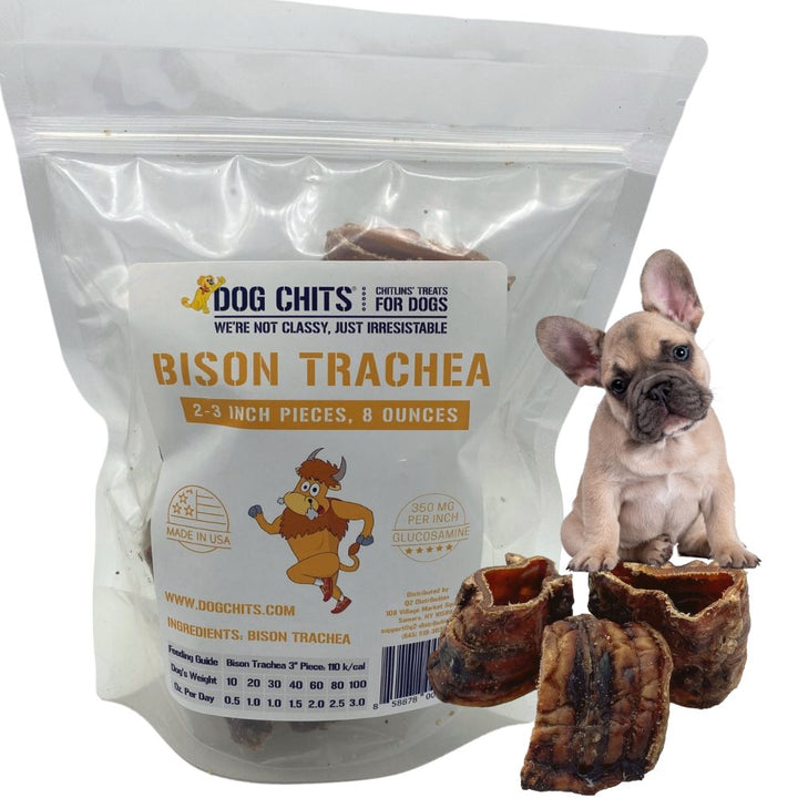 Bison Trachea Dog Treats, 2-3 Inch Pieces, 8 oz.