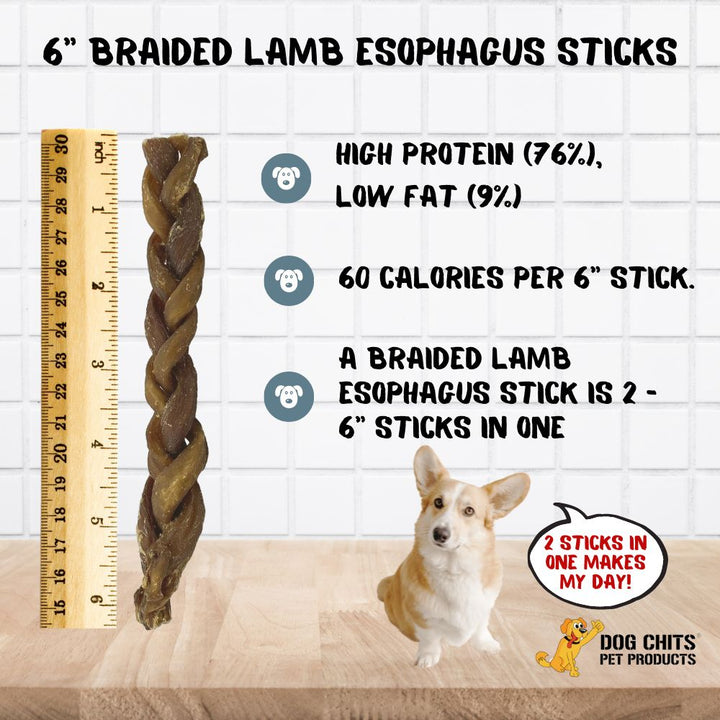 Lamb Esophagus (Gullet), 6 Inch, 15 Pack