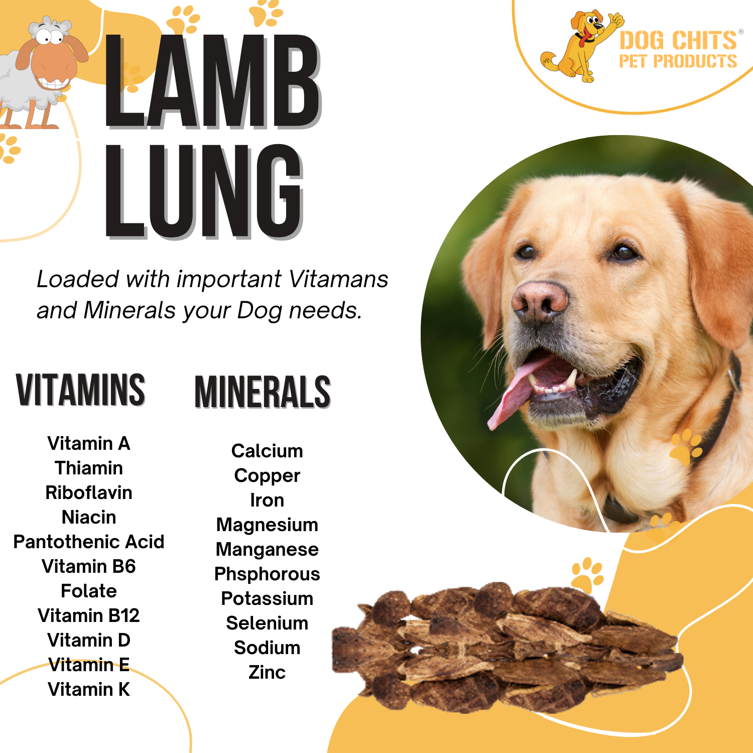 Lamb Lung Fillet Treats for Dogs - 10 oz