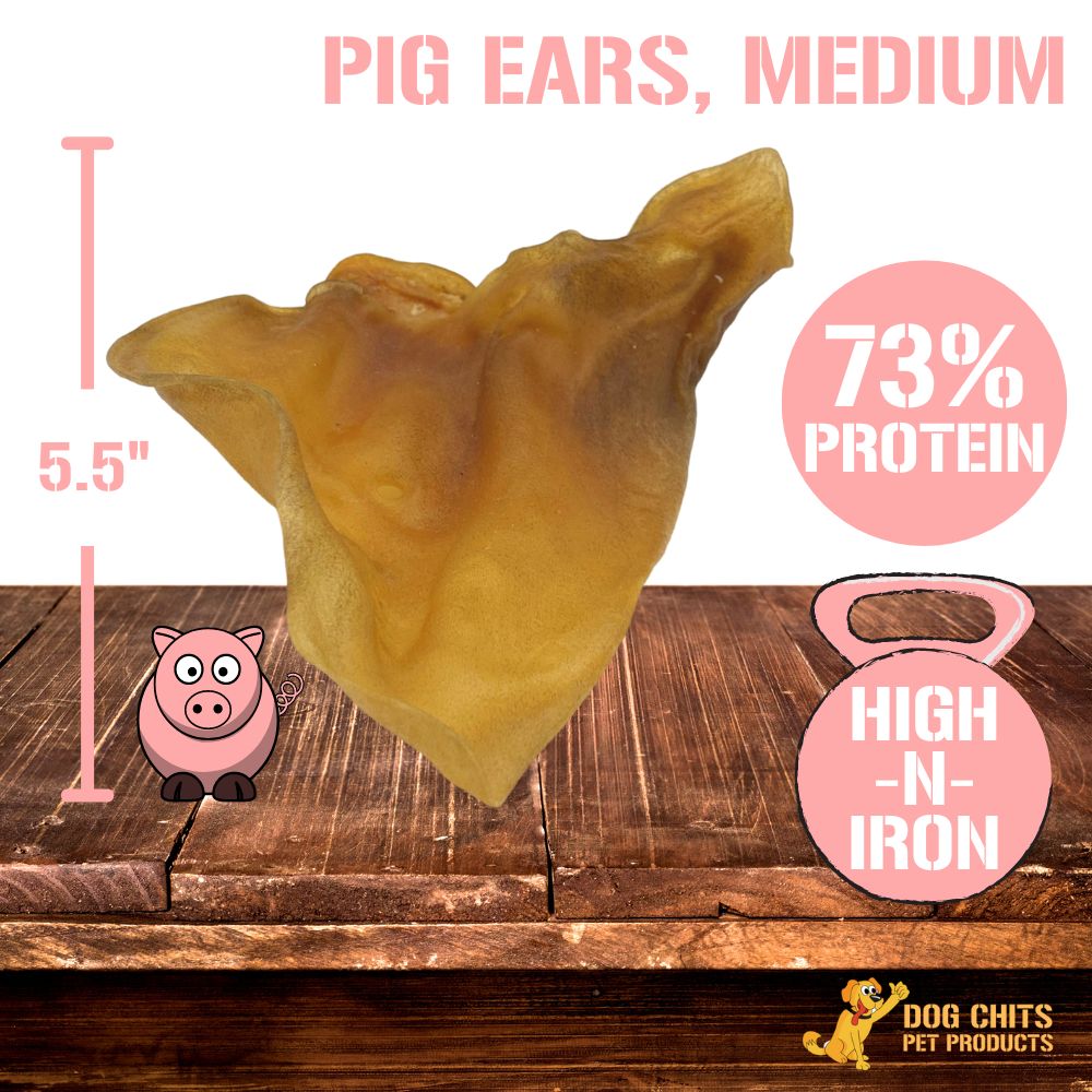 Pig Ears, Medium, 15 Pack
