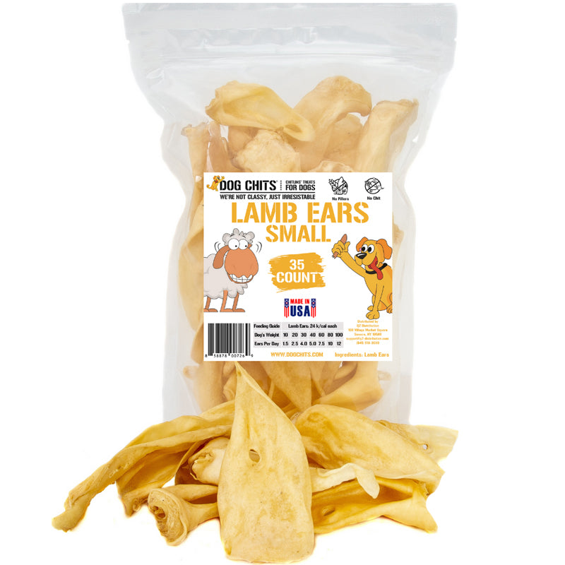 Lamb Ears for Dogs, Small - 35 Pack