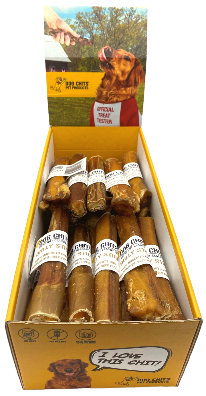 Bully Sticks, 6" 50 Pack, Open Top Bin Box (WHOLESALE ONLY)